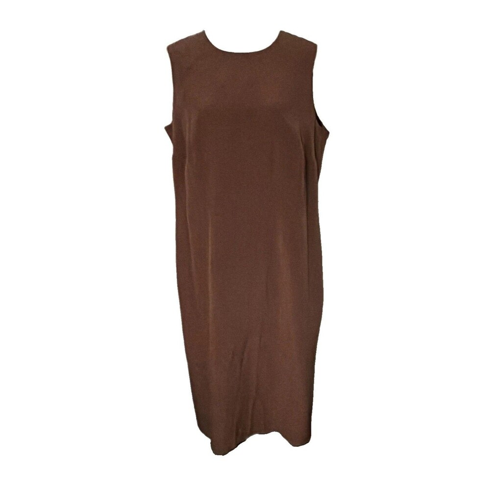 Vintage Positive Attitude 100% Silk Sleeveless Dress Women's size 16